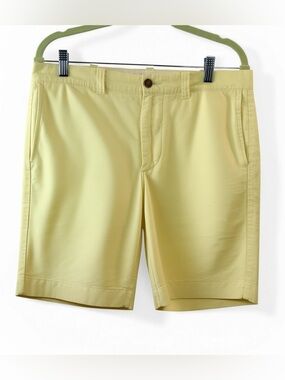 J.Crew Sunwashed Oxford Chino Shorts Yellow Size 33 Mens 8" Inseam